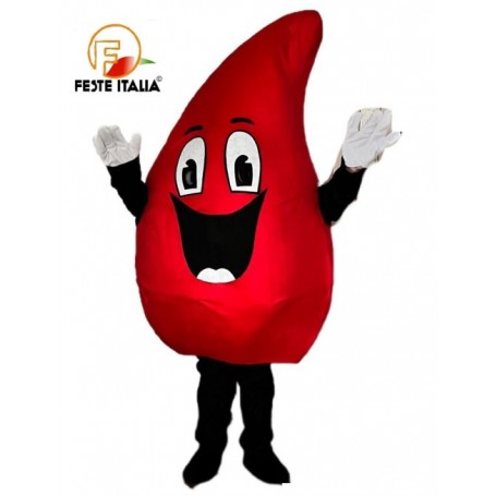 Affitto Noleggio Mascotte Costume Goccia Sangue Donatore