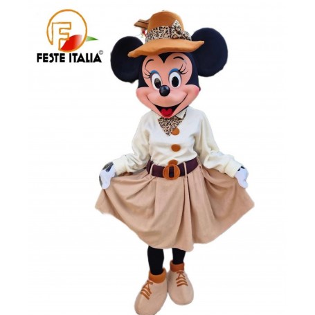 Affitto Noleggio Mascotte Costume Minnie Safari festa Minnie  safari