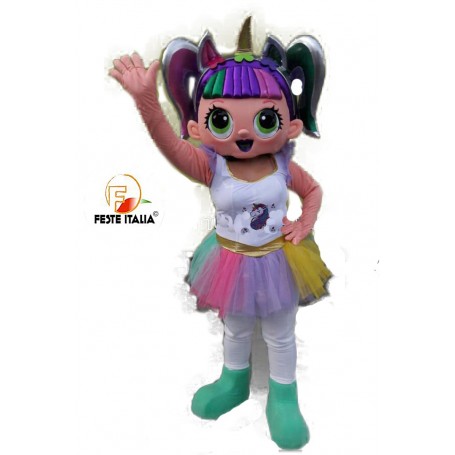 Affitto Noleggio Mascotte Costume Lol Surprise Unicorno Novara  festa a tema lol surprise Novara