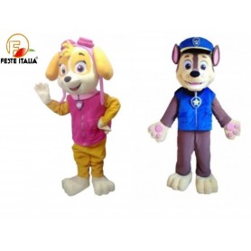 affitto noleggio mascotte costumi  n.2 Paw Patrol  Chase + Skye
