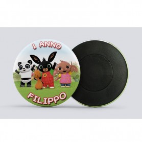 Calamita Bing Compleanno Nome Personalizzato Gadget Festa a Tema Bing