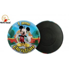 Calamita Topolino Compleanno Nome Personalizzato Gadget Festa a Tema Topolino