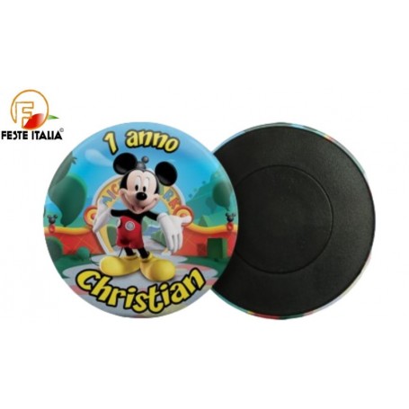 Calamita Topolino Compleanno Nome Personalizzato Gadget Festa a Tema Topolino