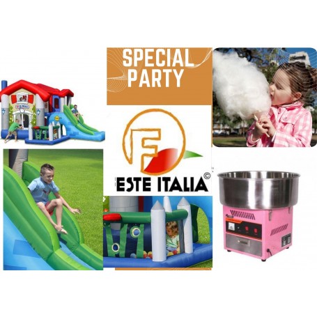 noleggio gonfiabile affitto macchina zucchero filato