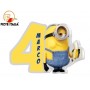 Sagoma decorativa Minions personalizzabile con nome e numero