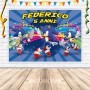Banner Sonic  Striscione Sonic  Festone Sonic decorazione Parete  Sonic
