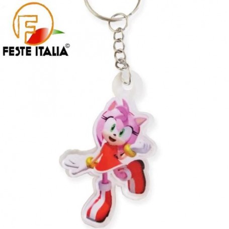 Portachiavi in Plexiglass Amy Rose Sonic Idea Gadget Sonic