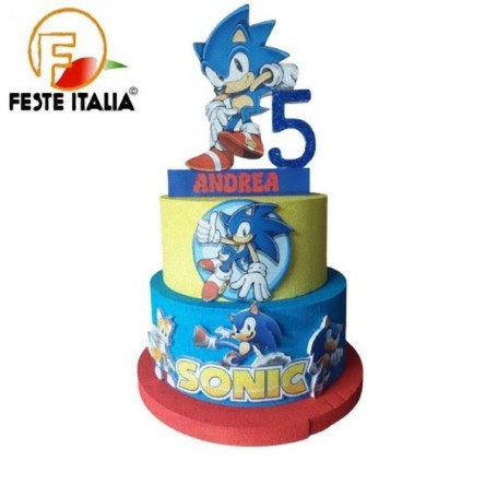 Torta Scenografica Sonic per Compleanno Bambini