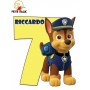 Sagoma decorativa Chase Paw Patrol personalizzabile Decorazione tavola Paw Patrol