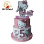 Torta Scenografica Hello Kitty  per Compleanno Bambini – Personalizzabile con Nome ed Età