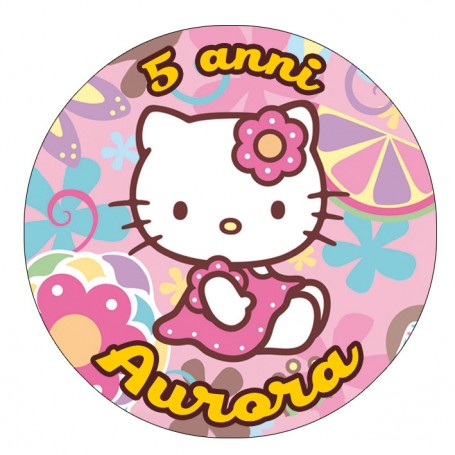 Calamite Hello Kitty Compleanno Nome Personalizzato Gadget Festa a Tema Hello Kitty