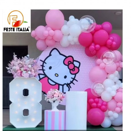 Allestimento Palloncini Hello kitty Decorazione a Tema  Hello Kitty Allestimento Sala Hello kitty