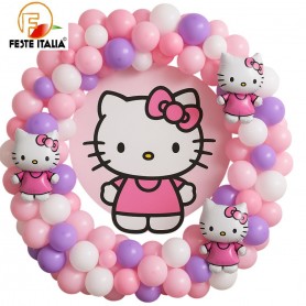 allestimento palloncini sala a tema hello kitty arco palloncini hello kitty
