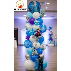 Colonna Palloncini Frozen Allestimento Palloncini Frozen Festa a tema Frozen