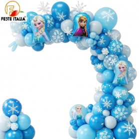 Semi Arco Palloncini a Tema Frozen Allestimento Palloncini Decorazioni Sala a Tema Frozen