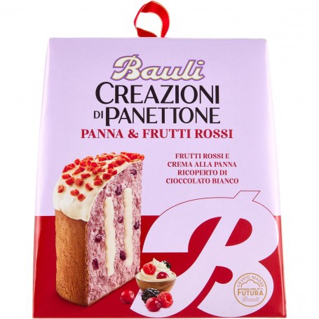 Bauli Panettone con panna e frutti rossi creazioni 450 g