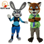 Affitto Noleggio Mascotte Costum Zootropolis Nick Wilde e Judy Hoops