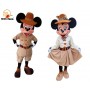 Affitto Noleggio Mascotte Costume  Topolino e Minnie Safari Roma  festa a tema topolino e minnie safari Roma