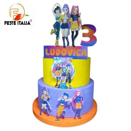 Torta Scenografica KPop Demon Hunters Compleanno  KPop Demon Hunters