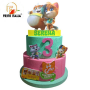 Torta Compleanno 44 gatti Personalizzata  3 Livelli in Polistirolo 3D con Nome ed Età Festa a Tema 44 gatti