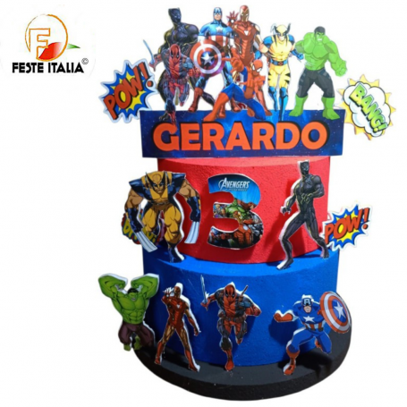 Torta Compleanno Avengers Super Eroi Torta Scenografica Avengers