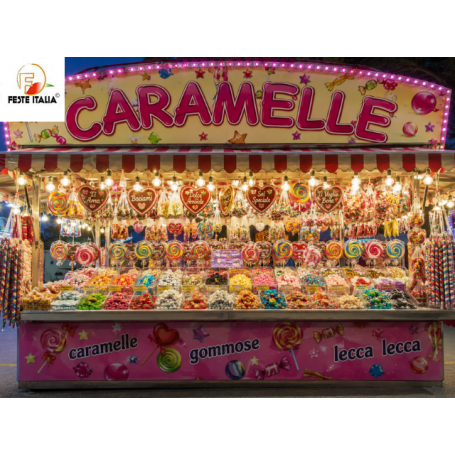 Noleggio Stand Caramelle per Eventi Stand Luna Park per Matrimoni Fiere e Feste