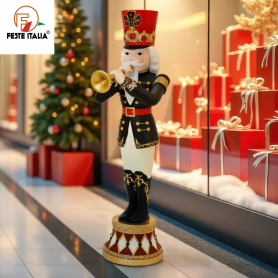 Affitto Noleggio Schiaccianoci Gigante Soldato Trombettiere  Allestimenti Natale Decorazioni Natalizie