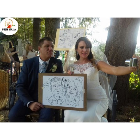 caricaturista  ritrattista feste di laurea Ragusa