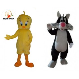 affitto noleggio mascotte costume Gatto Silvestro e Titti