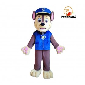 affitto noleggio mascotte costume Chase Paw Patrol festa chase paw patrol