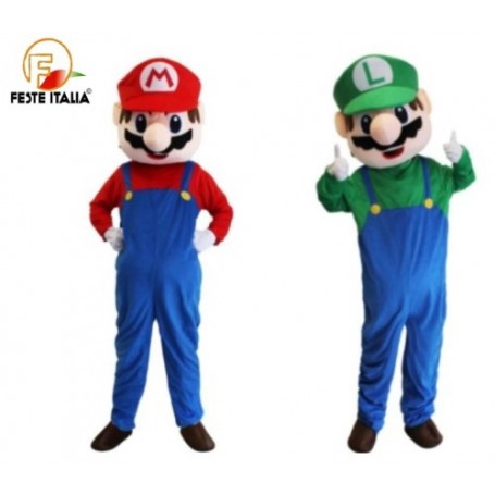 Affitto Noleggio Mascotte Costume Super Mario e Luigi Novara