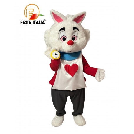NOLEGGIO MASCOTTE COSTUME BIANCONIGLIO festa a tema alice  nel paese delle meraviglie