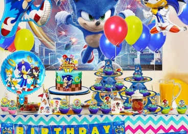 Allestimento Tavola a Tema Sonic: